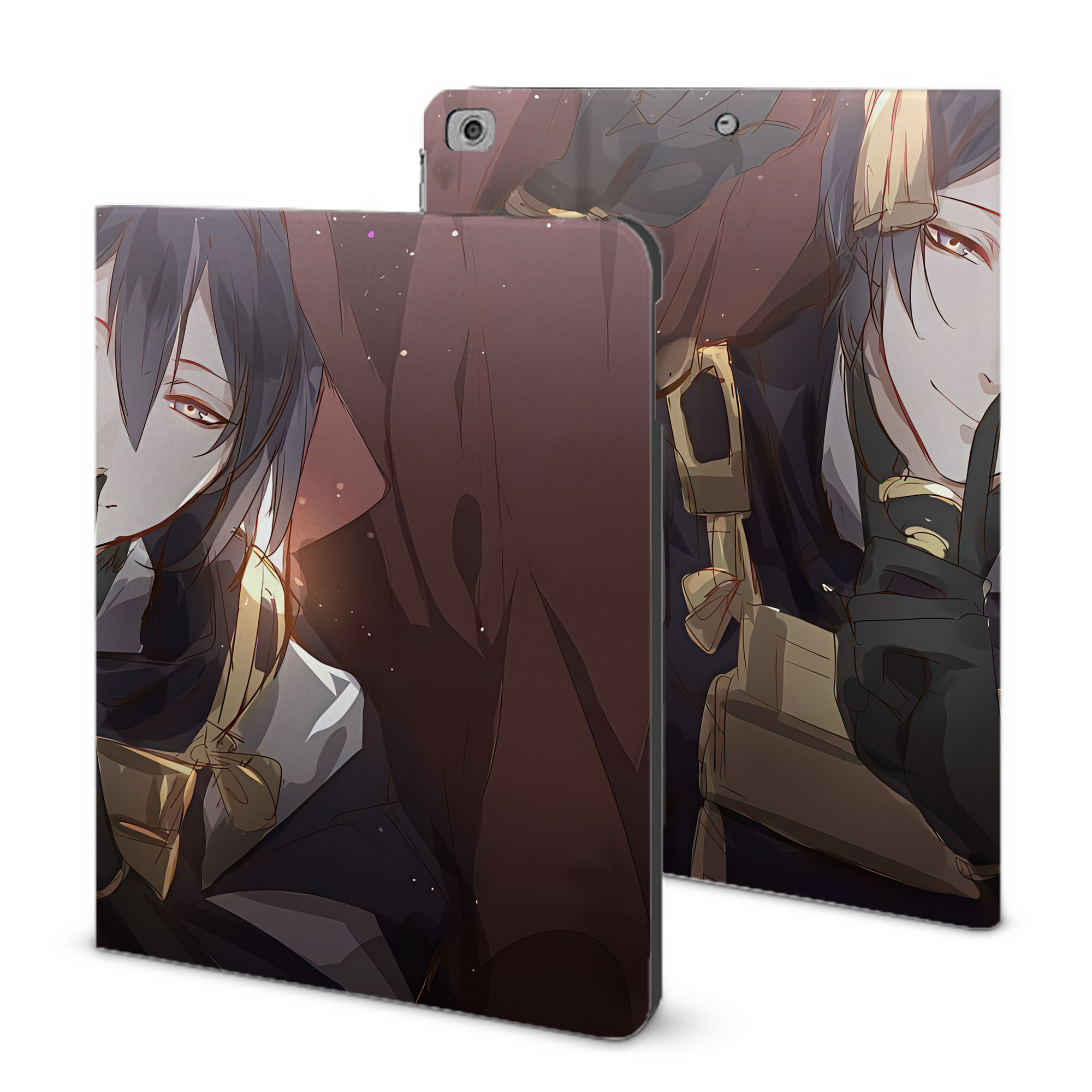 （画像用） 刀剣乱舞 Touken Ranbu IPad ケース ブック型 PUレザー TPU 耐衝撃 軽量 薄型 ペン収納なし 全面保護 IPad 各モデル対応